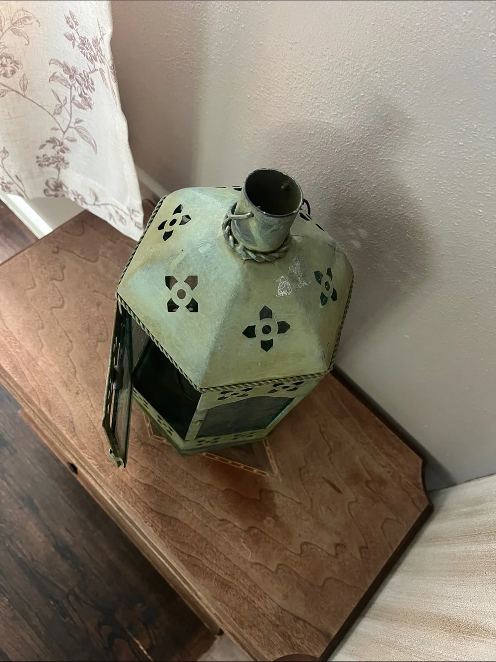 Green Decorative Metal Lantern - Home Accents